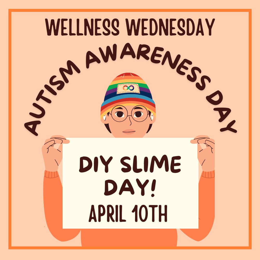 MottCollege's tweet photo. This Wellness Wednesday we recognize Autism Awareness Day. Come join us and make some awesome sensory slime! #mottcommunitycollege #studentlife #mottbears #wellnesswednesday https://t.co/mI8gcsdnuY