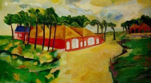 Boerderij Pollux bij Zuurdijk, Groningen, 1944 - Hendrik Werkman (1882-1945)