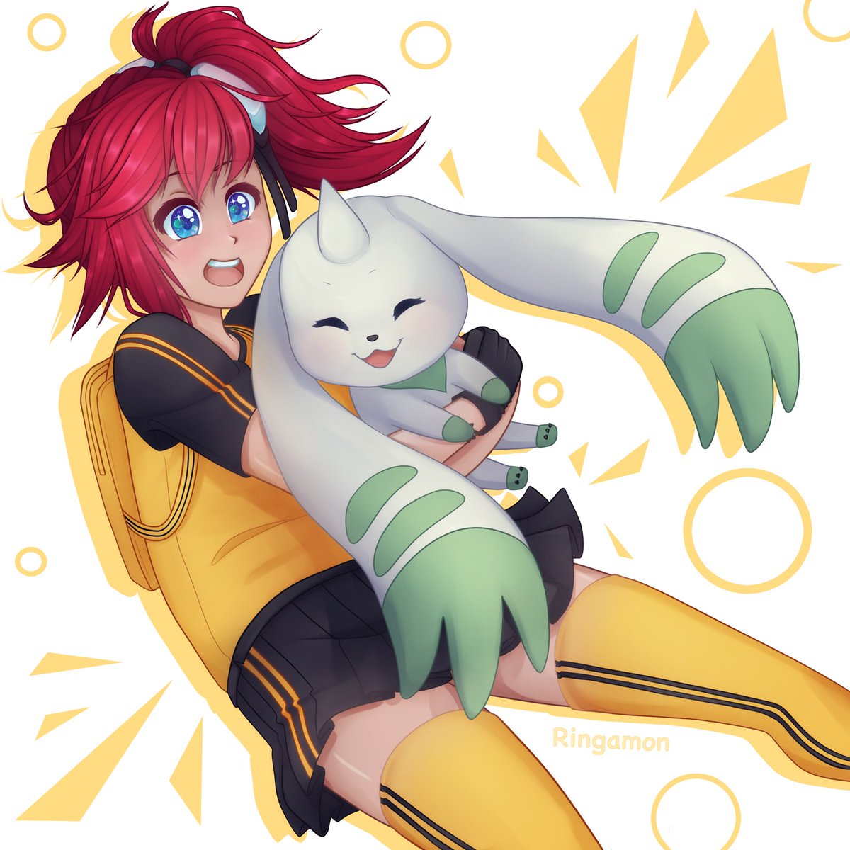 S0uredApple's tweet image. Happy 9th birthday to #DigimonCyberSleuth !!! 

#Digimon #DigitalArt