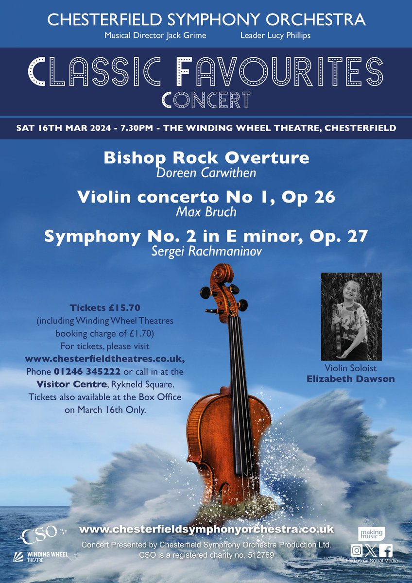 Come along to say farewell and good luck to our MD  <a href="/JackGrime3/">Jack Grime</a> on his final concert on Saturday 16th at <a href="/Cfieldtheatres/">ChesterfieldTheatres</a> Jack's been with us for the last 7 years and has had a huge impact on the orchestra <a href="/chesterfielduk/">Chesterfield</a> <a href="/derbyshireprom1/">DerbyshirePromotions</a> <a href="/DesChes/">Destination Chesterfield</a>  #rachmaninoff #bruch #carwithen