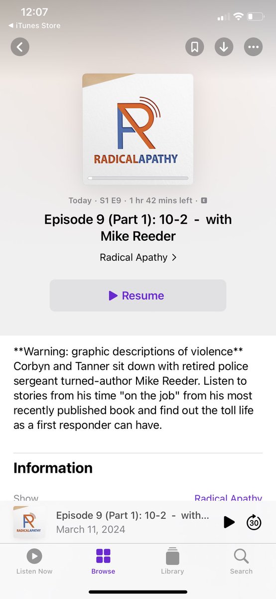 So I have a couple of friends who had me on their podcast, Radical Apathy. Apparently my big mouth took up so much time it had to be made into 2 episodes. First one is out. “So, there I was 34 years wearing the badge” still for sale on Amazon