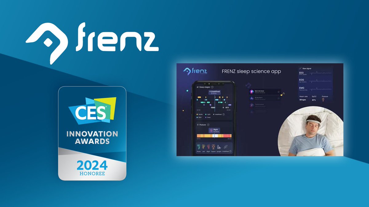 This week is #SleepAwarenessWeek, but at CES, we’re thinking about your sleep year-round! Check out this incredible wearable sleep tech from #CES2024 Innovation Award winner @Frenz_Brainband: ces.tech/innovation-awa…