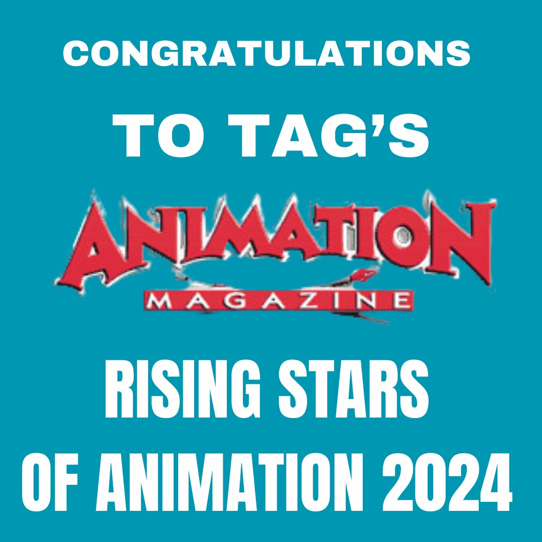 So many TAG members on this 2024 list of Rising Stars of #Animation! Thank you Animation Magazine for shining a spotlight on these talented people! animationmagazine.net/2024/03/rising… #WePowerAnimation #WeAre839