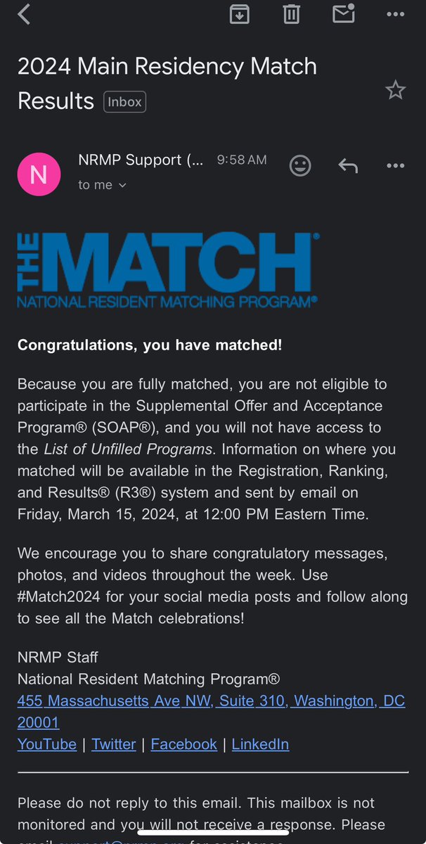 I’m going to be a neurologist! 🎉💓 So so grateful and excited!!! #neuromatch #match2024