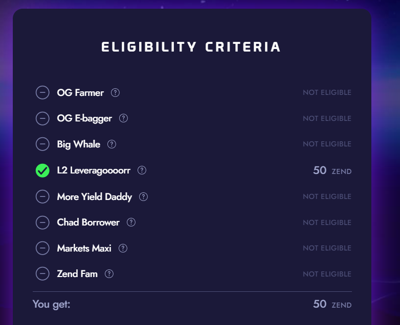 0xiMalik's tweet photo. 🎉The zkLend Airdrop 1 is now live for checking! 🪂
Discover your allocation here: 🔗 https://t.co/sqSZ8sOUTl
Im eligible for only 50 $ZEND tokens 🙄
What about yours?🤔
Check it out now! 🚀 #zkLend #Airdrop1 $strk
#starknet https://t.co/VHKayZlJOv