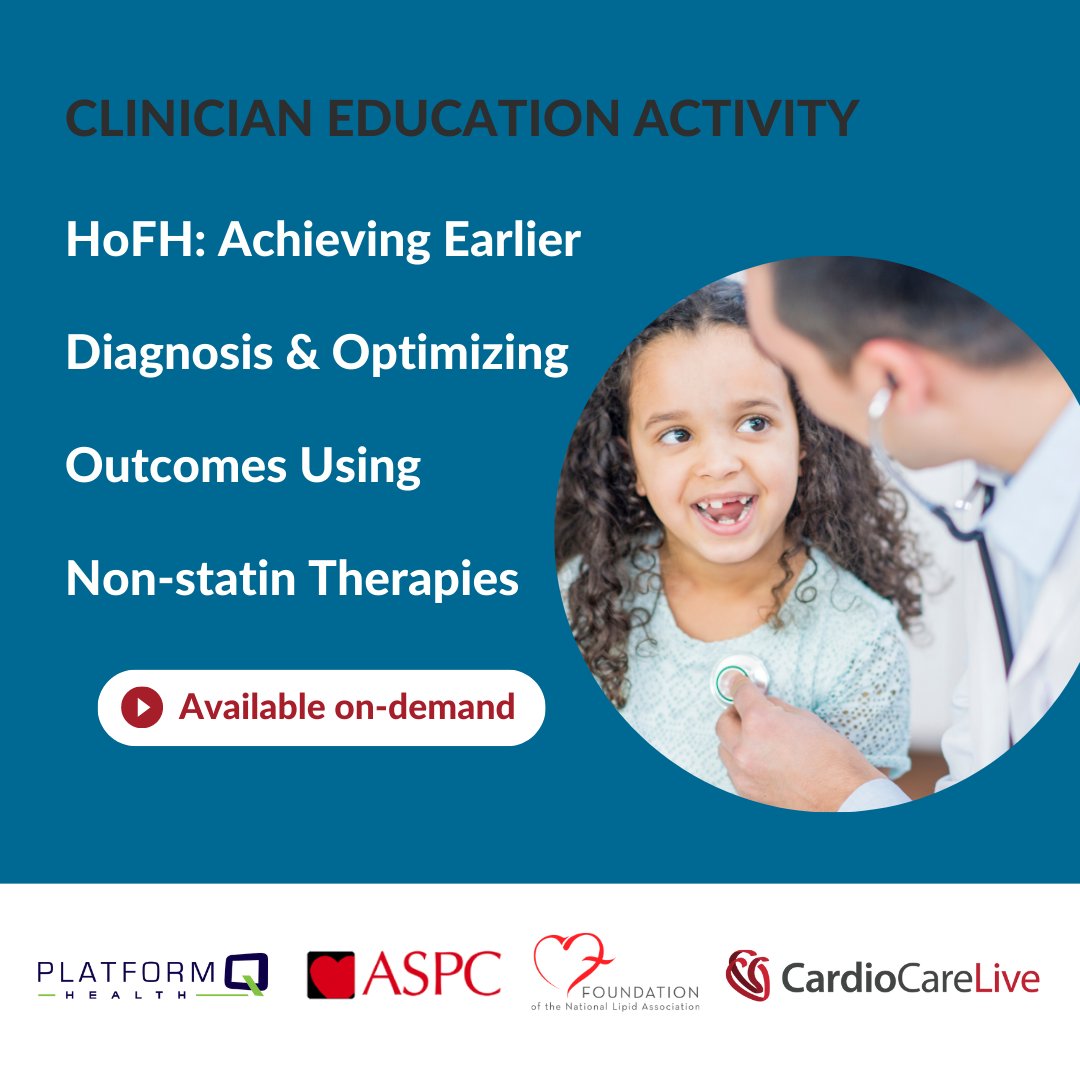 Available on-demand: Our free #CME program with @PlatformQHealth on achieving early diagnosis for patients with #HoFH. Watch now and discover patient-communication techniques: fal.cn/3zZqV #MedEd