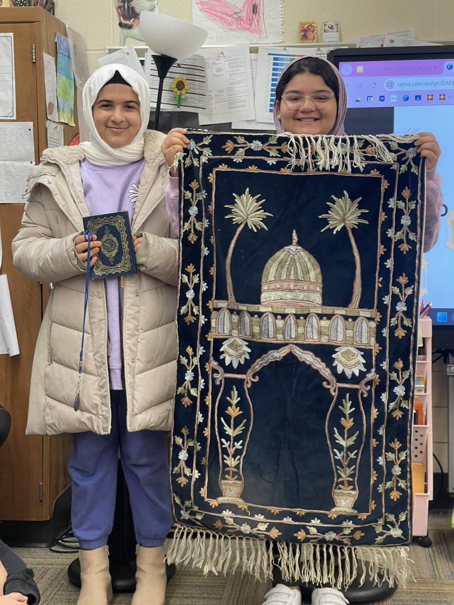 I was so happy to host my previous students at morning meeting to share about Ramadan @BrooksideBcats1