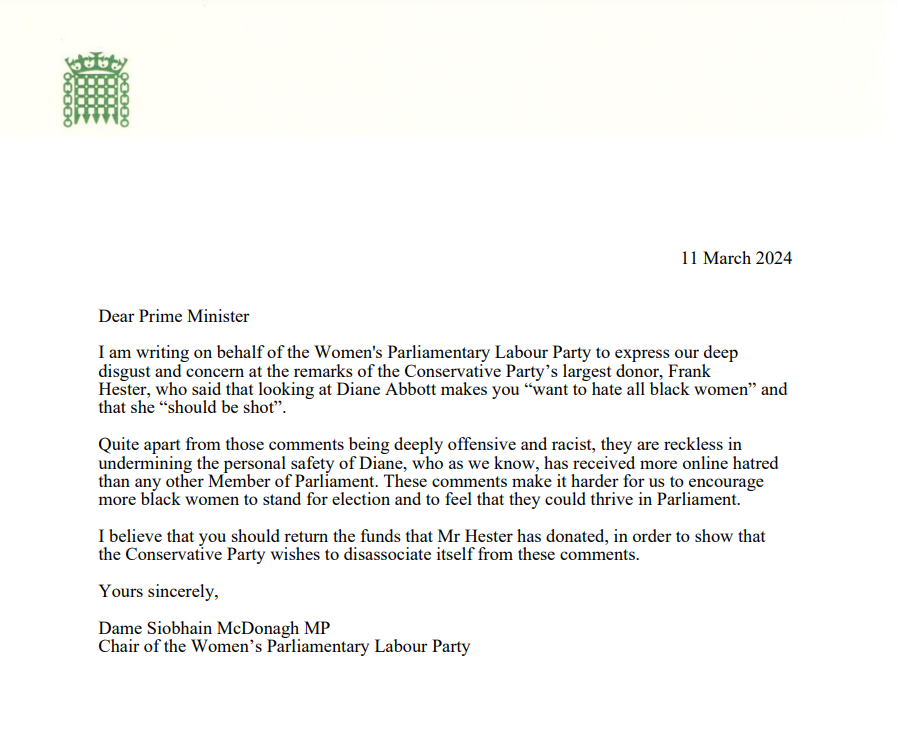 Siobhain McDonagh tweet media