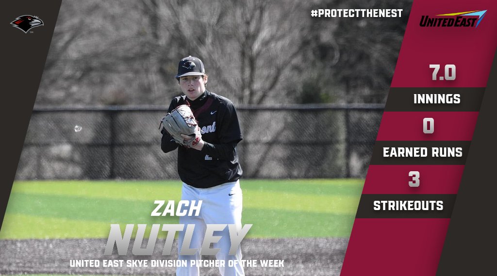 RosemontBase's tweet photo. Our very own Zach Nutley gets the nod for United East Skye division pitcher of the week thanks to his performance in yesterdays win. His complete game was the first complete game shutout in program history. Congrats Zach! #protectthenest https://t.co/5VI24Z5gN2