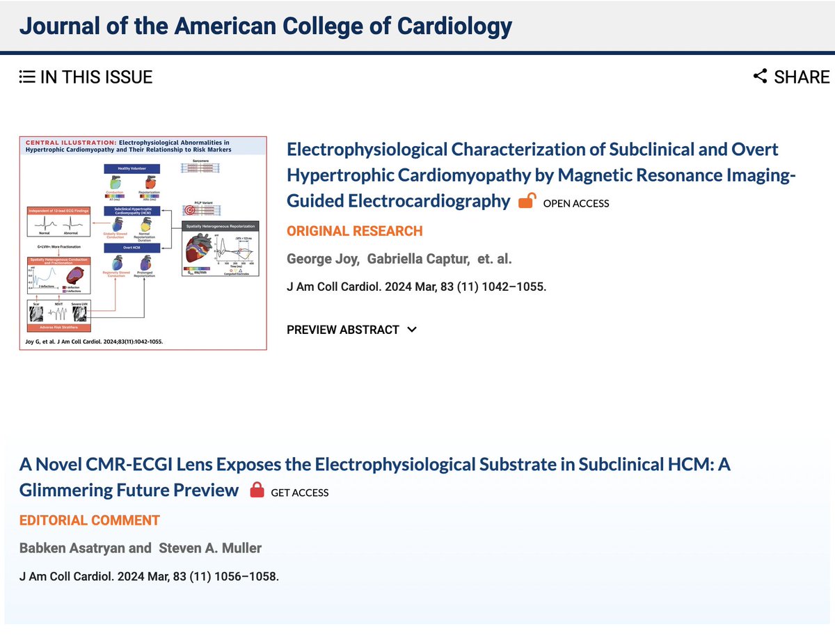 Thrilled to see our paper published in @JACCJournals today along with the highly insightful Editorial by Drs @BabkenAsatryan & Steven Muller tinyurl.com/ync4dr4a and Dr Fuster's podcast @gabycaptur @UCL_ICS