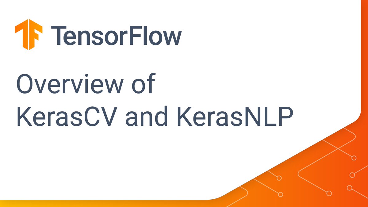 We're covering Applied ML with KerasCV and KerasNLP in a new series! 📹 You'll get a deep dive on using KerasCV, find overviews, how-to’s, and resources to apply ML to your projects. Check out the playlist → goo.gle/AppliedMLwithK…