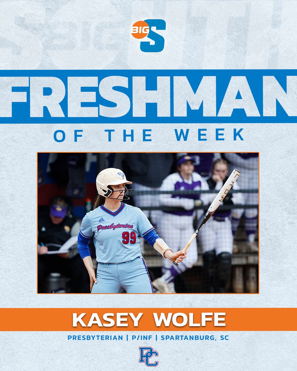 She had the game-winning RBI single in the 8th inning against Wofford and batted in the go-ahead run in a win over Jacksonville 👀

@PRESBYSB's Kasey Wolfe is the #BigSouthSB Co-Freshman of the Week!