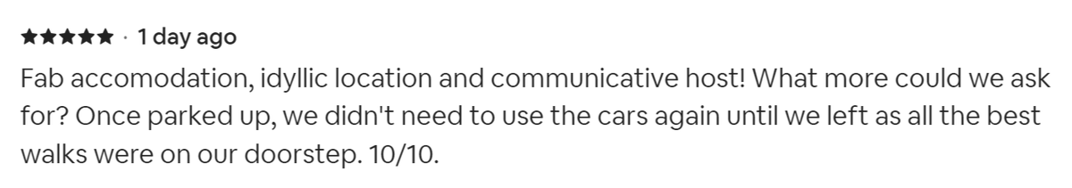 FHCottage's tweet image. 10/10 from our weekend guests 😊

"Fab accomodation, idyllic location and communicative host! What more could we ask for? Once parked up, we didn't need to use the cars again until we left as all the best walks were on our doorstep. 10/10."

#PeakDistrict #HolidayCottage