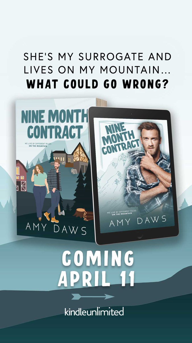 NINE MONTH CONTRACT is an all-new small town, spicy romance by @amydawsauthor is coming April 11th, but check out these HOT covers!! Preorder➜ geni.us/NineMonthContr… #GrumpySunshineromance #SmallTownRomance #plussizedheroine #romcom #standalone #coverreveal