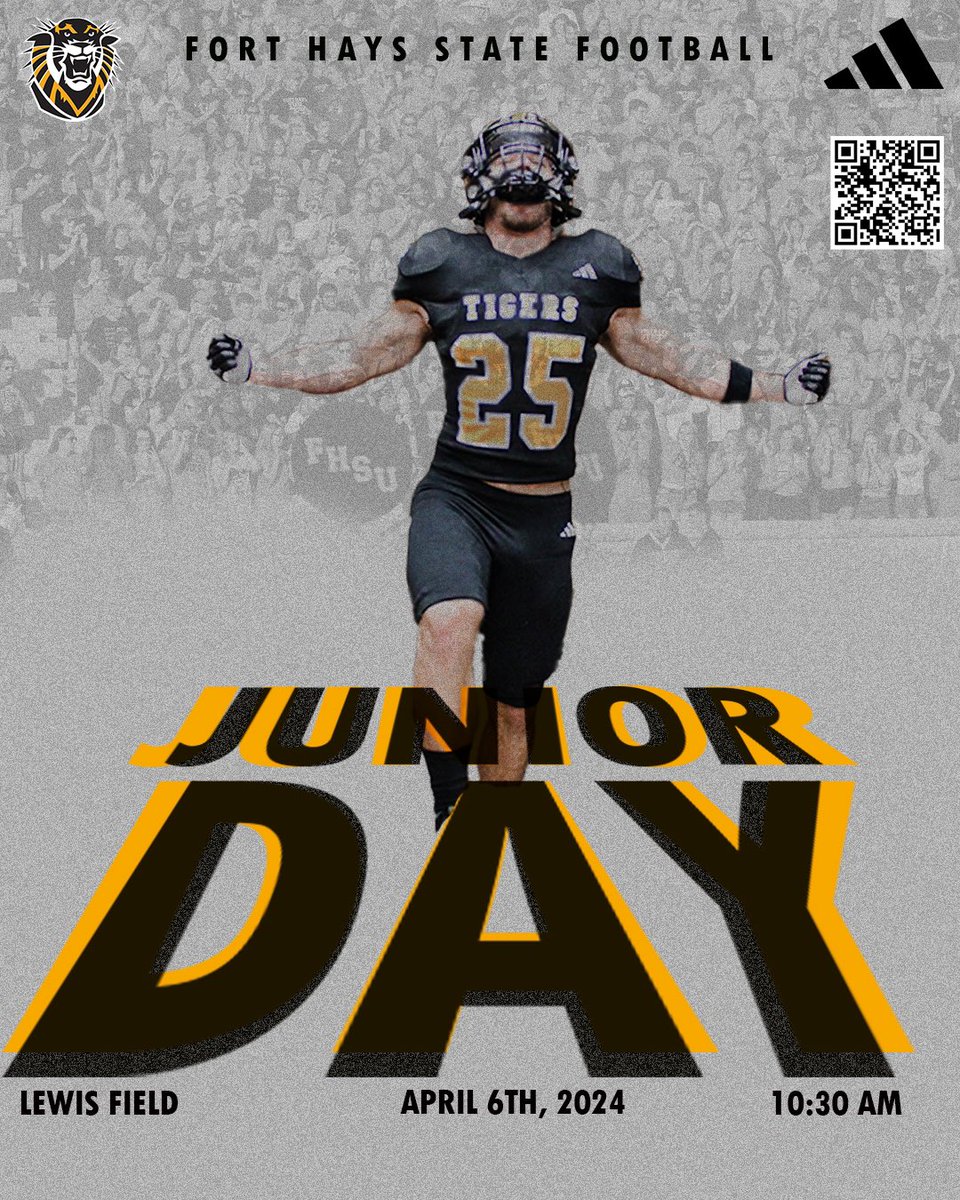🚨 JUNIOR DAY 🚨 Class of ‘25 We’re Going Live April 6th ‼️ Hold Down The QR Code & Click The Link To Reserve Your Spot ‼️ Can’t Wait To See You All At Lewis Field ‼️ #DefendTheFort 🐯