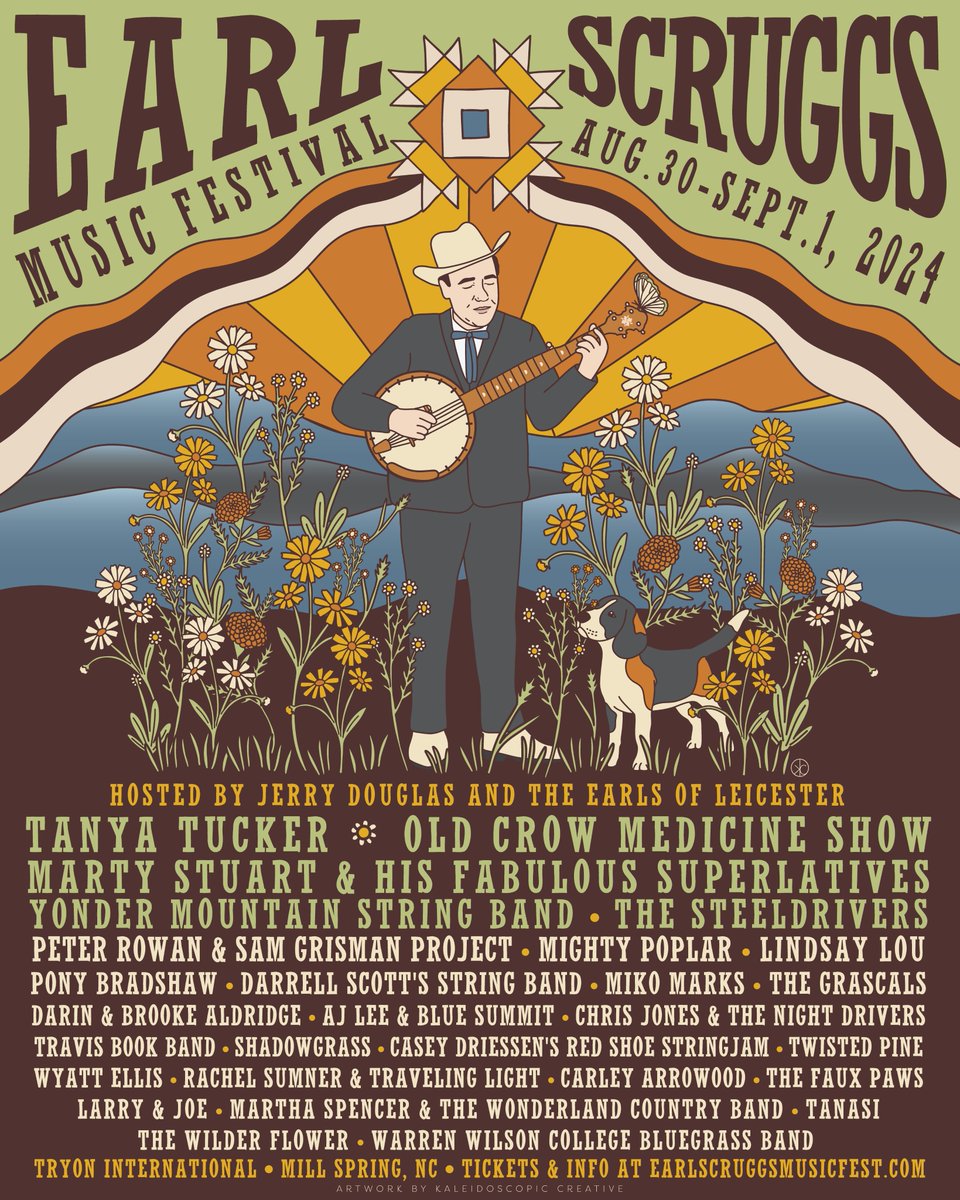 The @EarlScruggsFest is back on August 30th-September 1st! Jerry along with The Earls Of Leicester will be hosting this talent-packed 3-day event honoring Earl Scruggs. Grab your tickets here! earlscruggsmusicfest.com/tickets