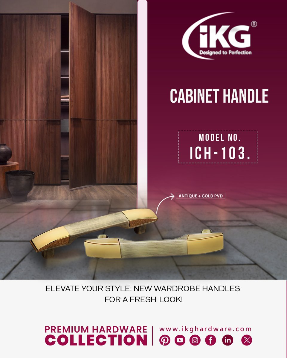 IkgHardware's tweet image. When it comes to designing or renovating a home, even small details should not be neglected. 🏡 Get your hands on the premium Cabinet handles, Chest handle, Concealed handle &amp;amp; many more. ✔️
.
.
.
ikghardware.com
.
.
.
#hardware #hardwarestore #hardwarestorage #hardware