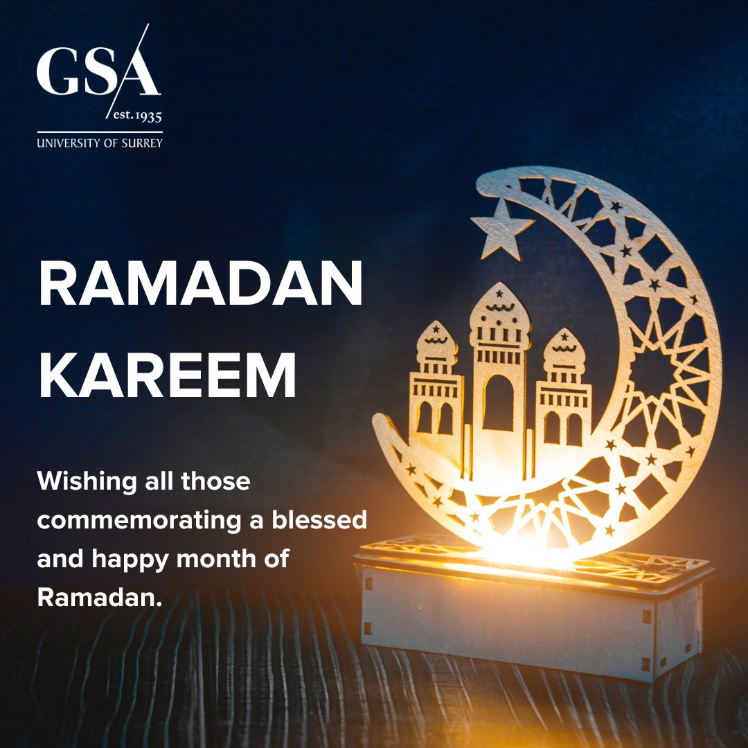 Ramadan Kareem to all those observing 🌙. Sending our best wishes for a blessed and peaceful month of Ramadan. Students can find a handy guide to Ramadan on MySurrey: my.surrey.ac.uk/news/your-guid…