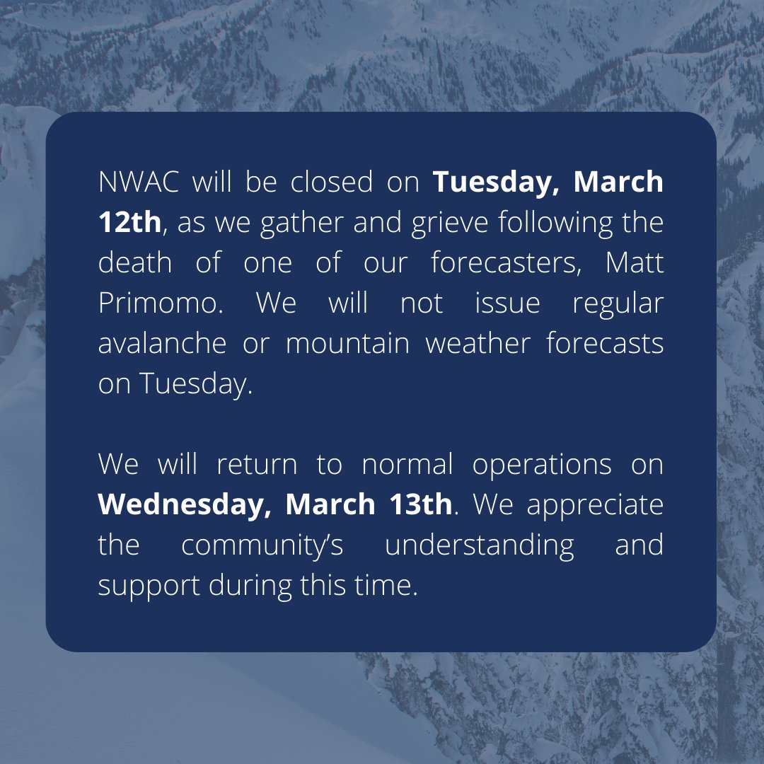 Northwest Avalanche Center tweet media