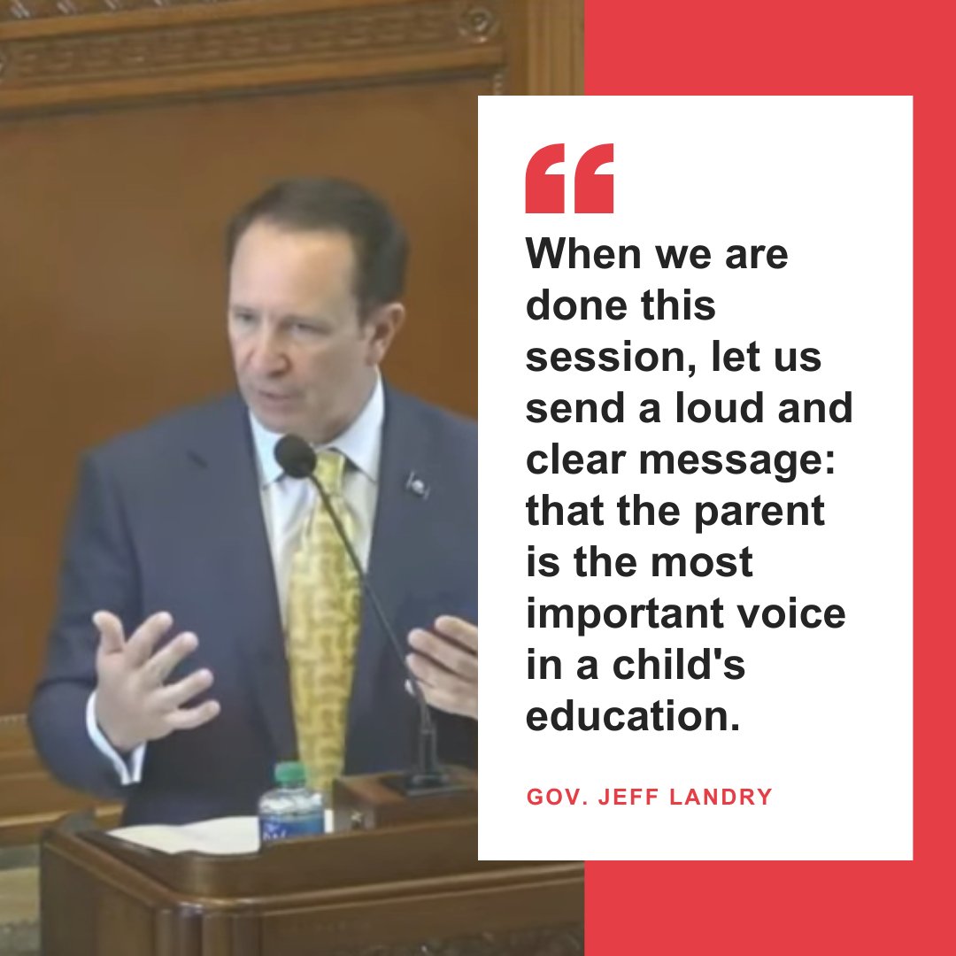 In his 2024 address to the #Louisiana legislature today, @LAGovJeffLandry makes education a top priority, setting sights on early literacy, math, improved classroom environments and educational opportunity. #literacy #math #schoolchoice