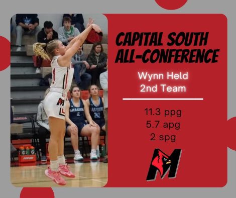Congratulations to Senior PG <a href="/wynnheld/">wynnheld.reator</a> on earning Capital South 2nd team All Conference‼️ Can’t believe this was her last season‼️😞