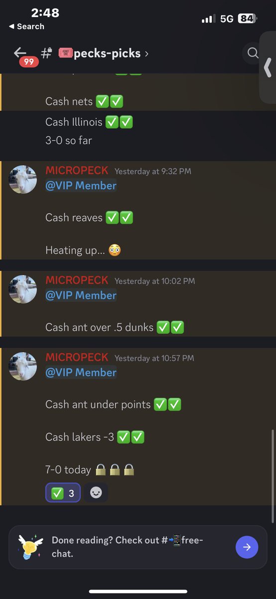 TheBettingCrib's tweet photo. RECAP YESTERDAY✅✅✅
WHAT A DAY IT WAS🔥🔥

7-0 SWEEP on STRAIGHT BETS 🧹🧹🧹🧹
Hit 2 slips 110x and a 5x✅✅🔥🔥
That’s what u call FLAWLESS.. stop missing out and come EAT‼️‼️

FREE WEEK TRIAL⬇️⬇️

https://t.co/IkCE3mTPMC

#prizepicks #underdog #sportsbet #gamblingX https://t.co/vUb1fojDib