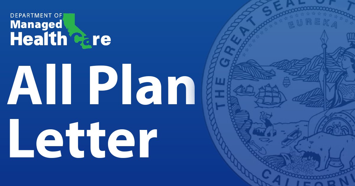 The DMHC strongly encourages health plans to take action to ensure the stability of the health care delivery system following the cyberattack of Change Healthcare. 

Read the Department’s letter to DMHC-regulated health plans: dmhc.ca.gov/Portals/0/Docs…