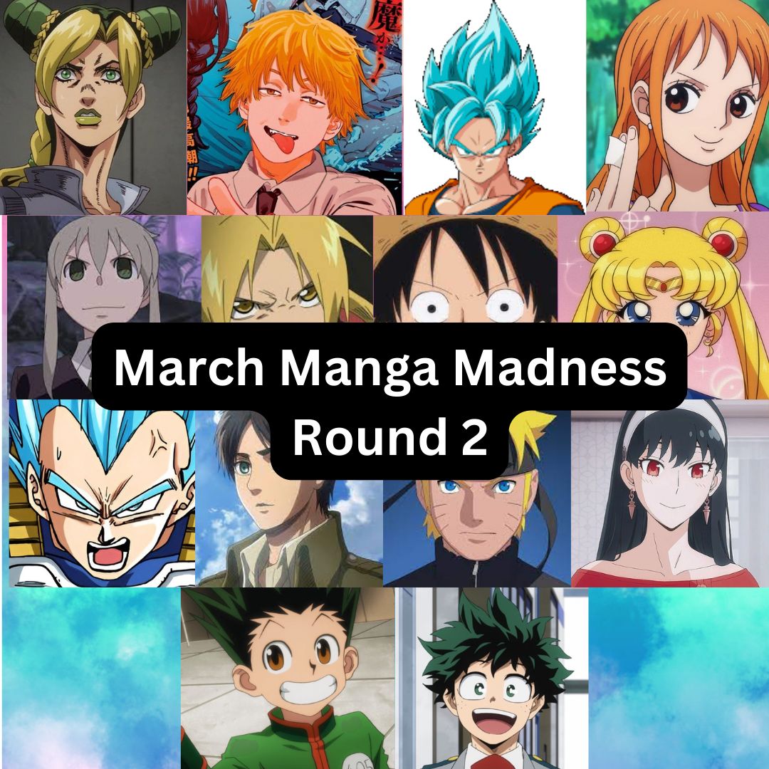Round 2 of our March Manga Madness is here! We had a lot of close matchups with characters like Sasuke and Saitama missing out on the next round by just one point!

Cast your vote in the teen room (or the link below) for your favorite characters.

buff.ly/3wSN08z