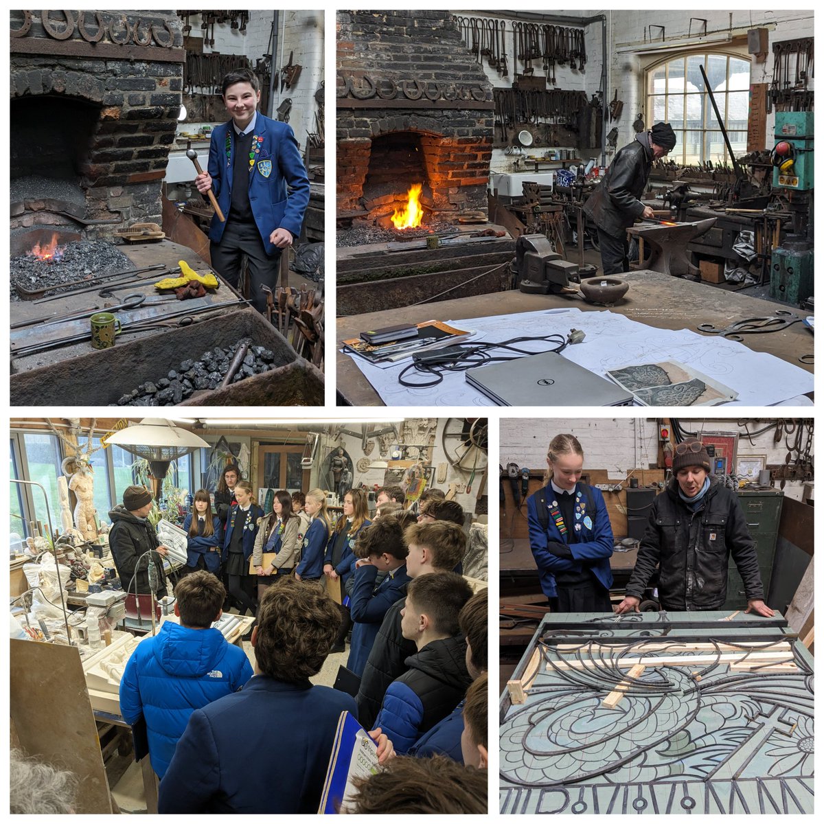 Big thanks to Lucy, Harry, May & Steve @HolkhamEstate for another great intro to timbers & sustainable forestry & to James & Roger @HolkhamForge for an engaging intro to metals & sculpture for our Y10 #aphsdt students @AldermanHigh who all gained so much from the experience! 🤩🌲