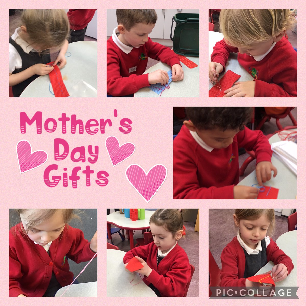 HeathlandsCEPri's tweet photo. Our EYFS children have been learning how to thread, weave and sew. Their final project was to make a lovely bookmark as a gift for their mummy on Mother’s Day. #HeathlandsValues #HVKindness #HeathlandsEYFS #SewingSkills https://t.co/5kfFA3bCG5