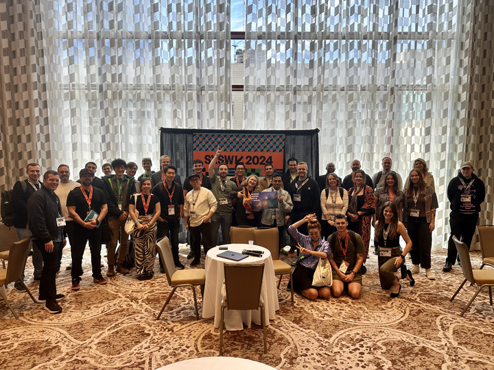 TheSandboxGame's tweet photo. Thank you to all the creators who came to our official Metaverse Creator Meet-Up at #SXSW. 🤝 From students to studios, we loved sharing what The Sandbox is building and discussing the future of user-generated content in the metaverse together. 🏗️ https://t.co/x5mGwfPp1A