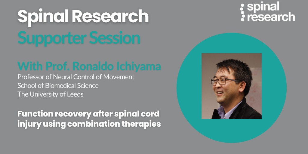 🌟 Join us on Tue, Mar 19 (6-7 PM) for our next supporter session led by Prof. Ronaldo Ichiyama from Uni of Leeds! Discover the latest in functional recovery after spinal cord injury & combination therapies. Signup today!

ow.ly/Yj8h50QQcZB
#cureparalysis #scicommunity