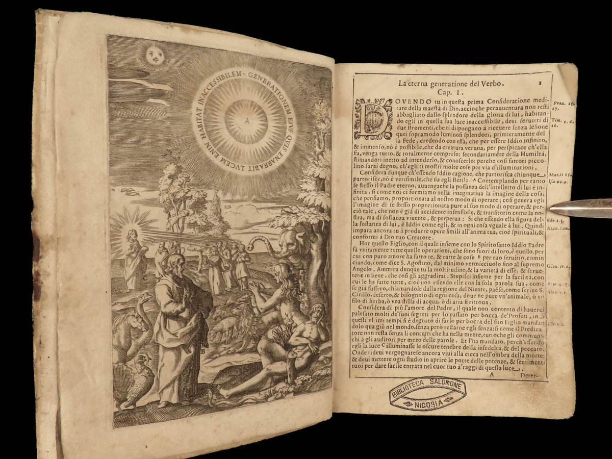 SchilbRareBooks's tweet image. 1607 Bartolomeo Ricci’s “Considerationi Vita di Giesu Christo." Interested? ow.ly/5Nkk50QPAFO
Want more? ow.ly/F0Vi50QPAFN

#Engravings #Religion #Italian #Creation  #RareBooks #SchilbAntiquarian #Books #Reading #History #SpecialCollections #Librarians #Teachers