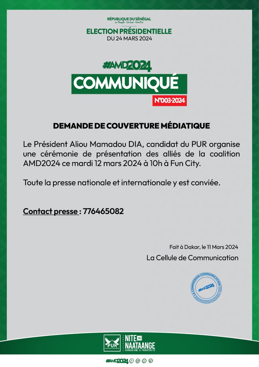 Parti_PUR's tweet photo. COMMUNIQUÉ 

#AMD2024 #PUR2024 https://t.co/FM8jcGOQj2