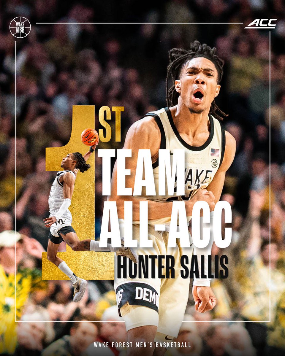 Earned His Spot: 𝗔𝗹𝗹-𝗔𝗖𝗖 𝗙𝗶𝗿𝘀𝘁 𝗧𝗲𝗮𝗺𝗲𝗿 #GoDeacs 🎩🏀