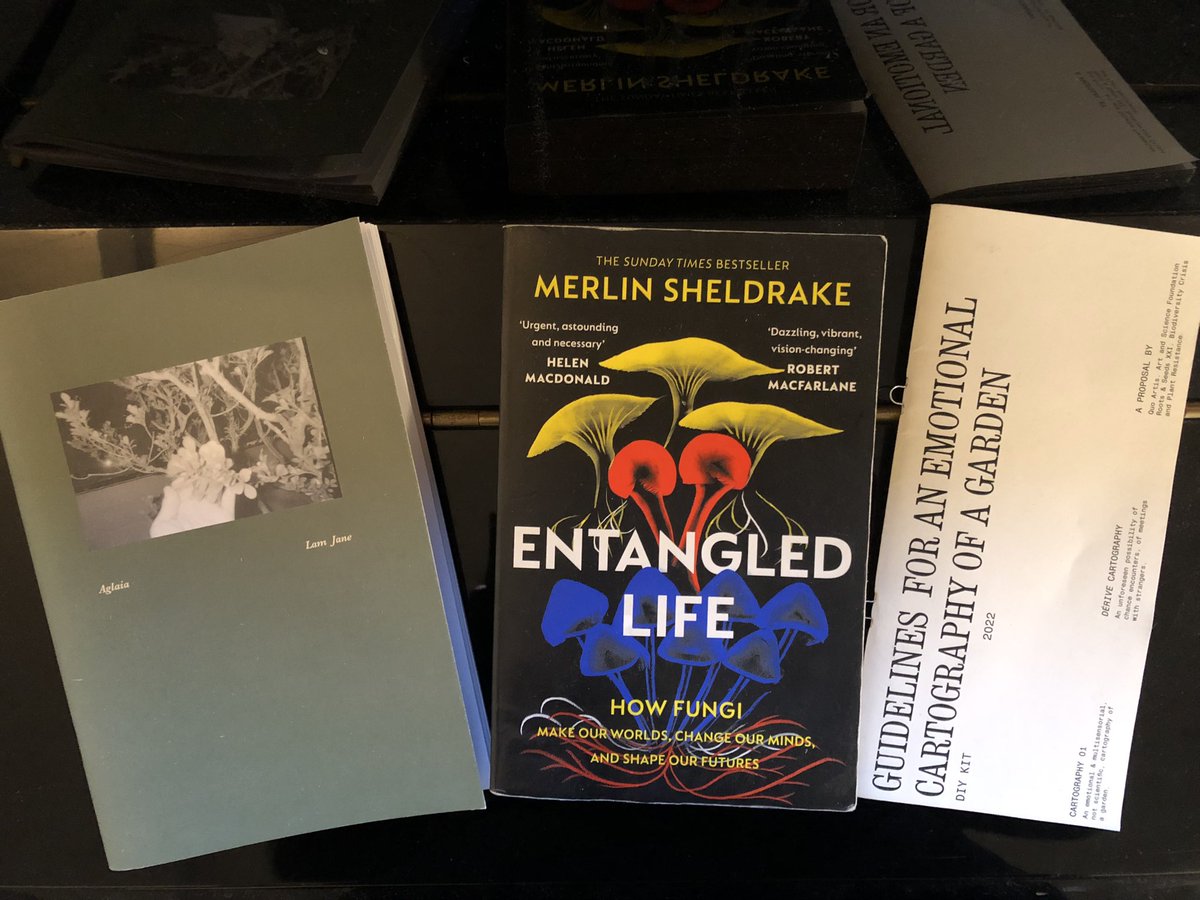 A good start to our residency <a href="/arcolatheatre/">Arcola Theatre</a> with three inspiring publications introduced by John <a href="/ghostandjohn/">Ghost and John</a> @HiddenKeileon 🤩📚 and asking question 'What does ecology mean to you?' 🍀