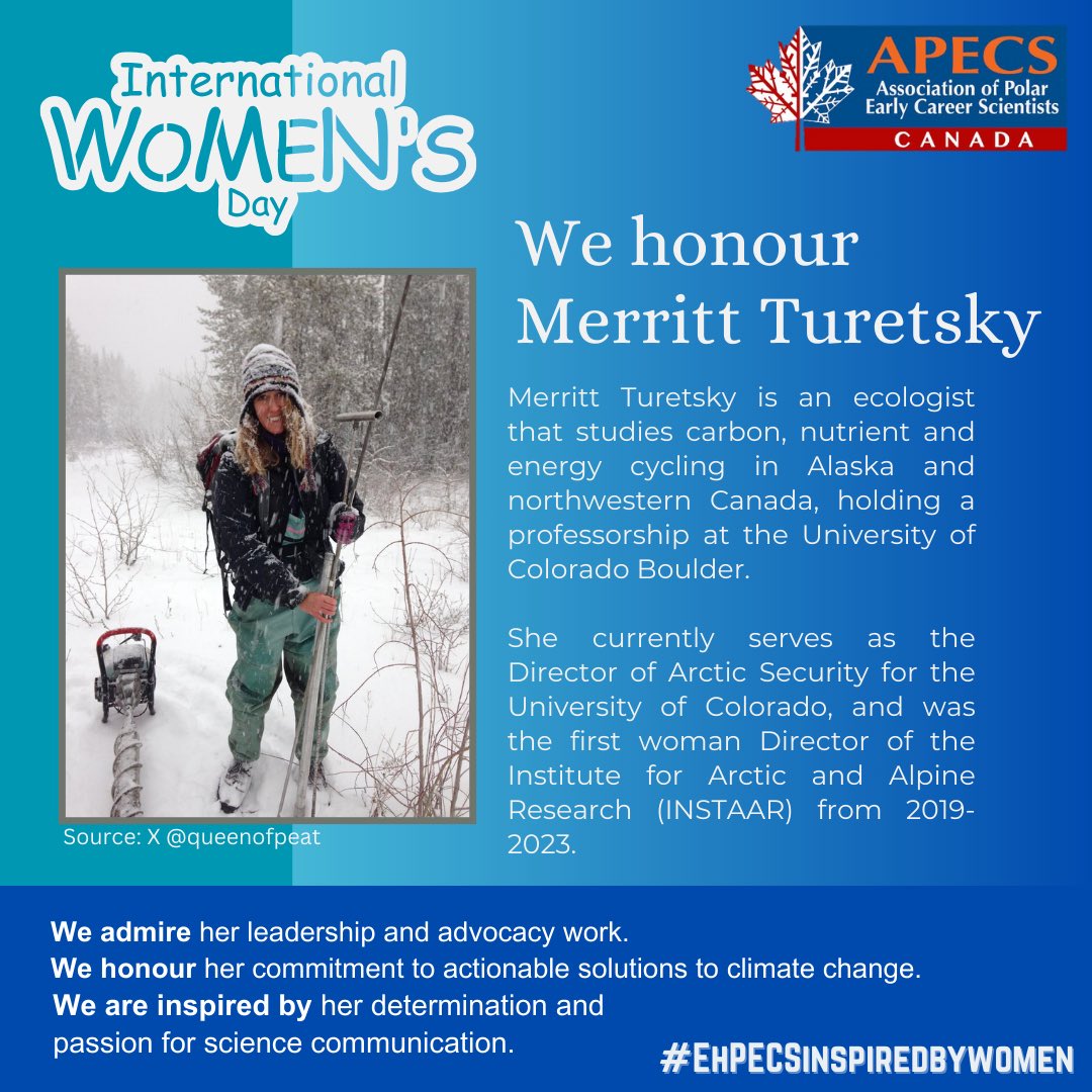 Starting into the week with a new feature in celebration of the recent #IWD2024 We would like to highlight Dr Merritt Turetsky (@queenofpeat) who challenges taboo topics in academia and encouraging work-life balance for #WomeninSTEM and #mumsinscience.