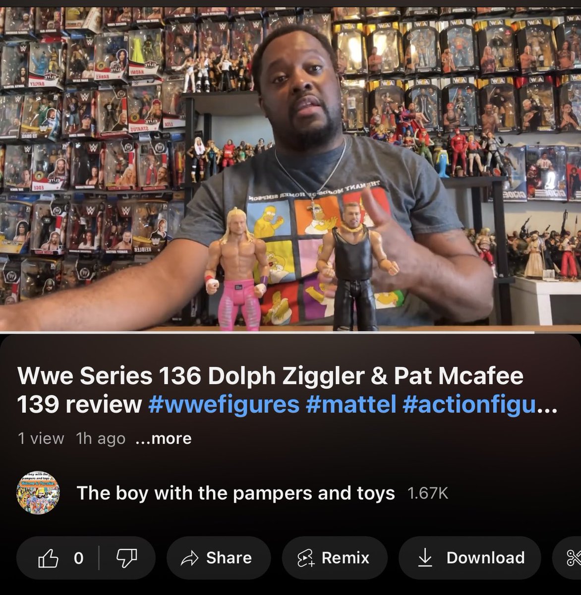Please like, share & subscribe today 🌎. #youtuber #toychannel #theboywiththepampersandtoys #wwe #mattel #figurereview #actionfigureunboxing #toycollectors #ringsidecollectibles #patmcafee #dolphziggler