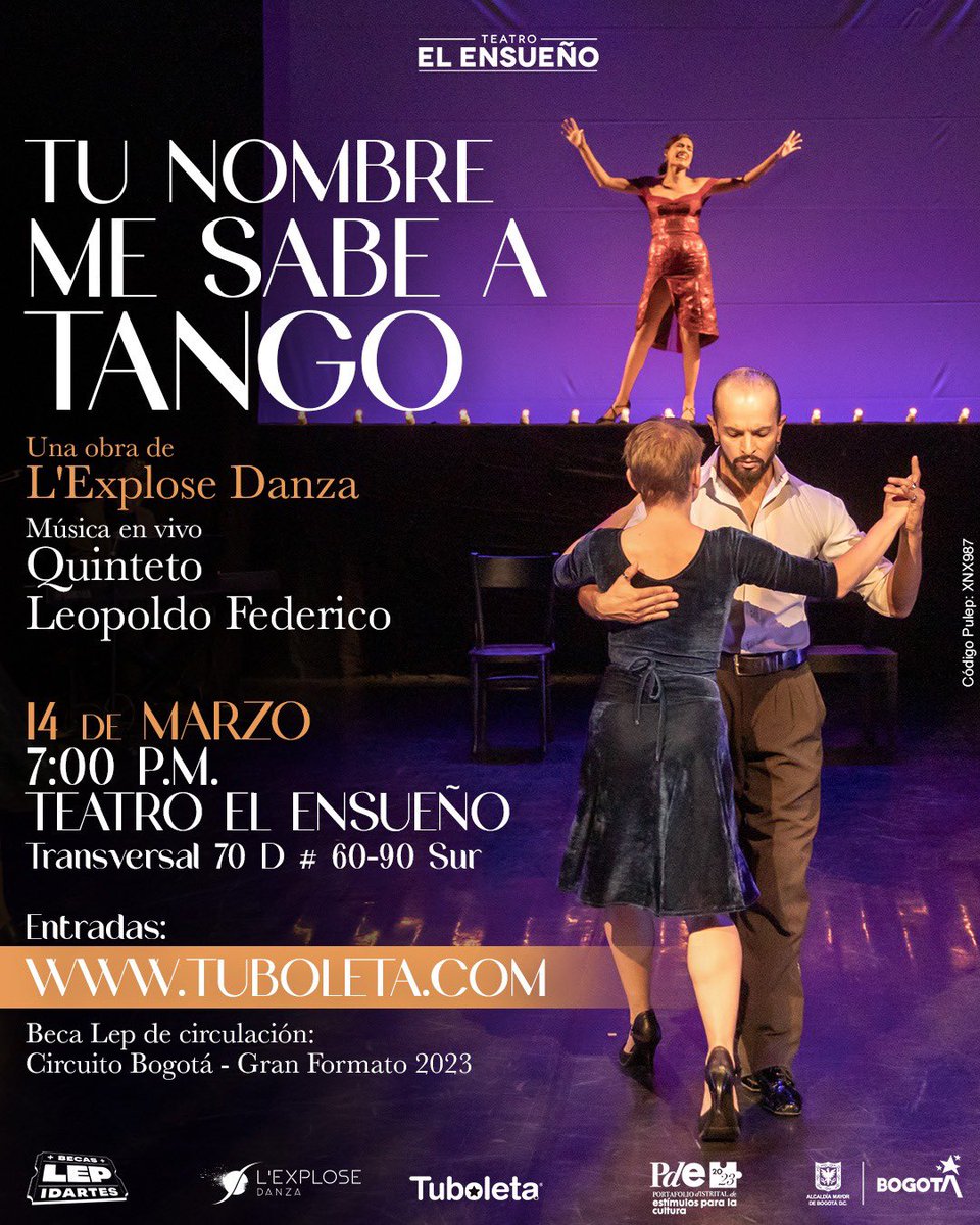 Esta semana dos funciones con mi quinteto <a href="/Q_LFederico/">Quinteto L. Federico</a> junto a la compañía <a href="/Lexplosedanza/">L'Explose Danza</a>. Miércoles y jueves Teatro El Ensueño, barrio Madelena, localidad Ciudad Bolívar.