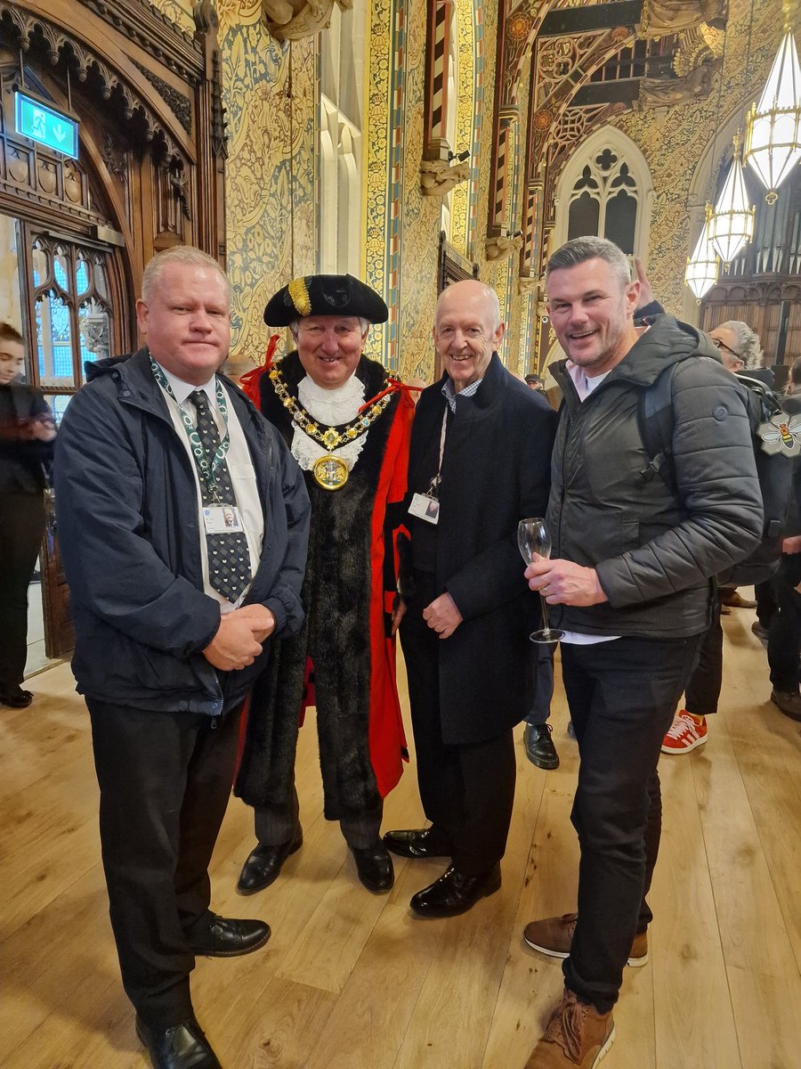 Great to catch up with Mayor Cllr Mike Holly Cllr Shaun ONeil & Carl Austin Behan at the VIP opening of Rochdale Town Hall