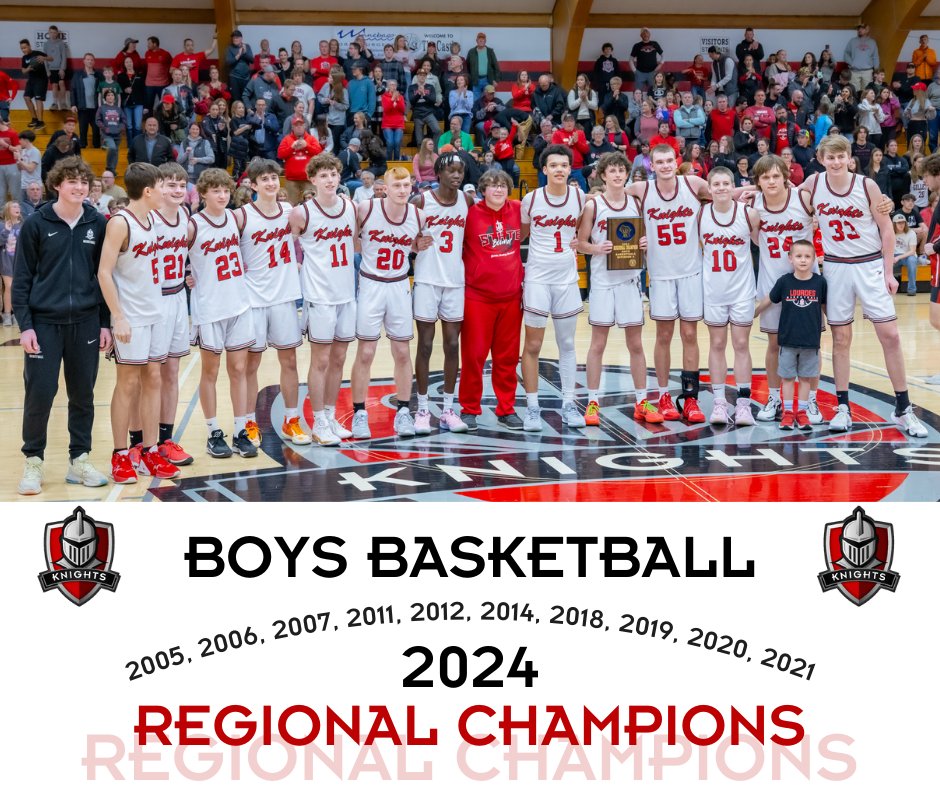 LAKnightsBB's tweet photo. 2023-2024 Lourdes Academy boys basketball  

Record: 20-8 (11-3)
Regional Champions
Trailways-East Co-Conference Champions https://t.co/MxDMgLYU8r
