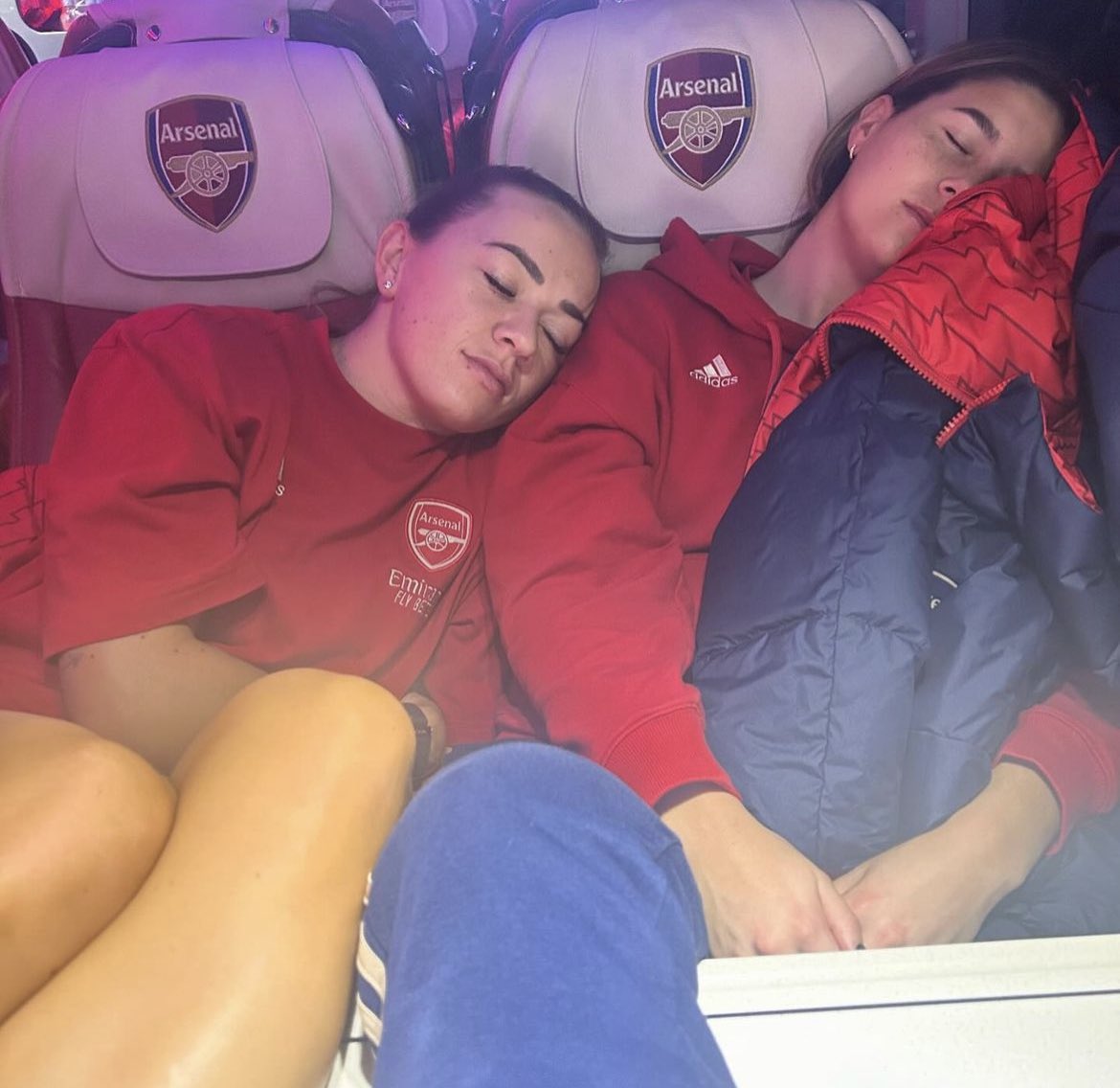 katie_awfc's tweet photo. Clearly tired after a long day of shithousery together https://t.co/a6GEWT0EeF