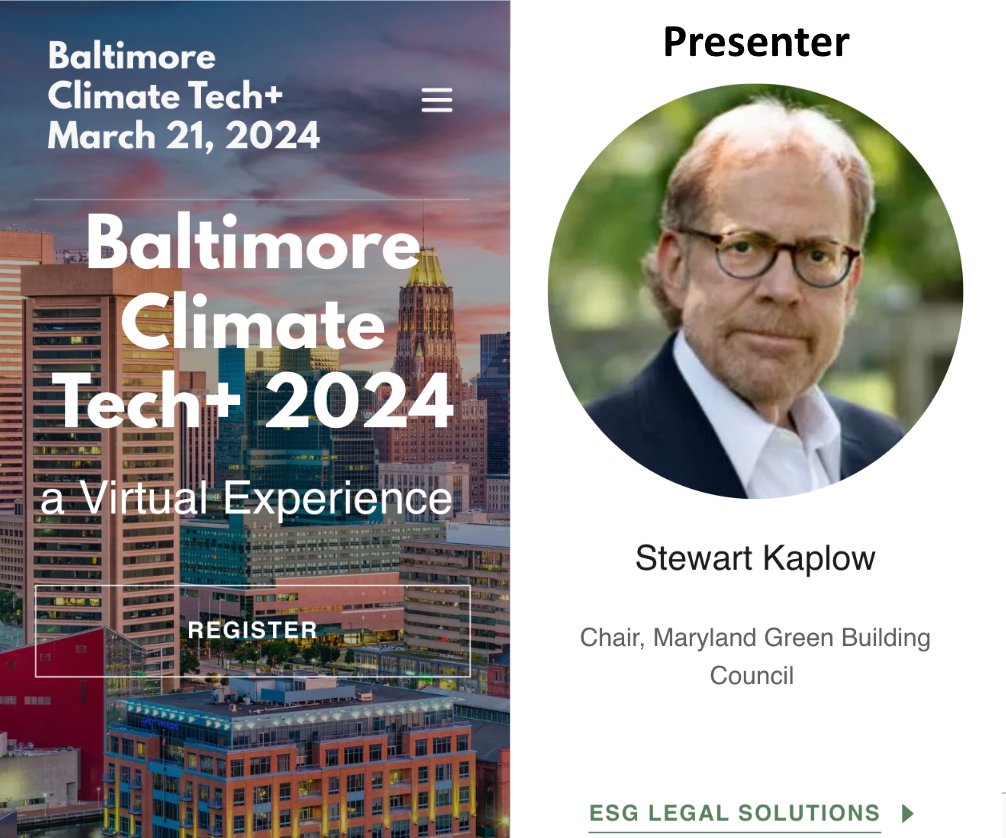 AaronRiceHelps's tweet photo. Who Should Attend Baltimore Climate Tech+ 2024?

* Everyone Not Familiar With The Maryland Climate Solutions Now Act

* Maryland Building Owners With Properties 35,000 SQFT+

* National Organizations That Lease Space In Maryland 35,000 SQFT+ Register Now https://t.co/4R3odEC14i https://t.co/DSnMeiHuiC