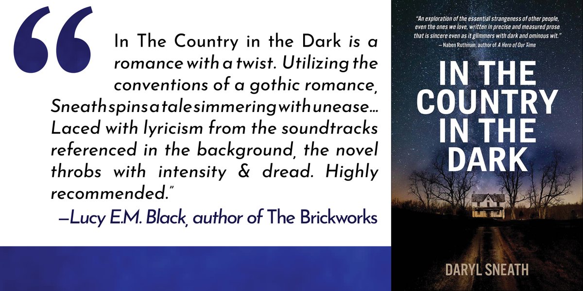 Lucy E.M. Black, author of The Marzipan Fruit Basket, Eleanor Courtown, Stella’s Carpet and The Brickworks highly recommended Daryl Sneath’s In the Country in the Dark on her Instagram. Read the full review at: instagram.com/p/CyvdrxjLUUL/