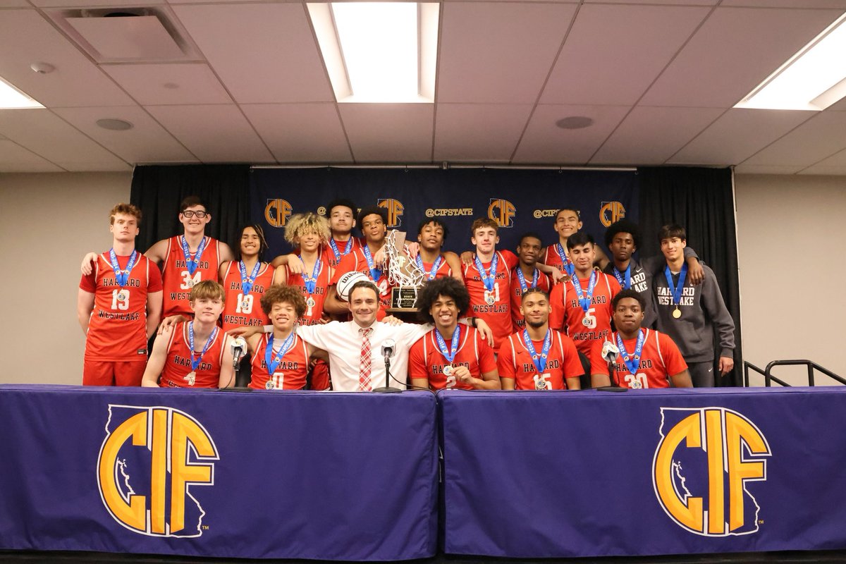 PaulBiancardi's tweet photo. Congratulations to Harvard Westlake on winning the CIF Open Division State Championship. 

Trent Perry, Robert Hinton. Nikolas Khamenia & 
company had a great year. 
A combination of coachable talent and great leadership. Head coach David Rebibo is one of the best coaches in the country. 

“Amazing what can happen when you combine character, discipline and work! A special group!” 
David Rebibo
@HWHoops @Drebibo