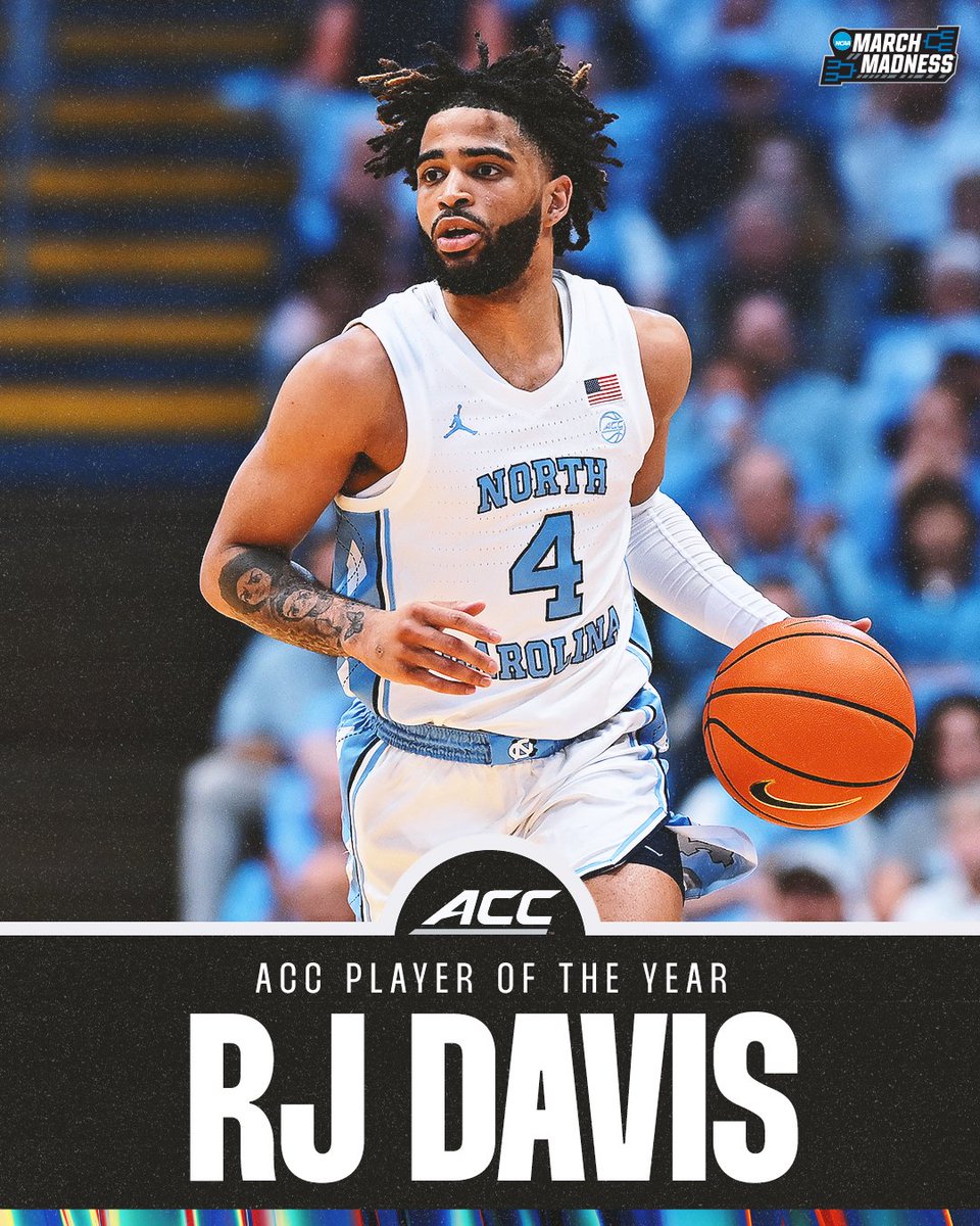 Your 2023-2024 ACC Player of the Year is RJ Davis 👏
