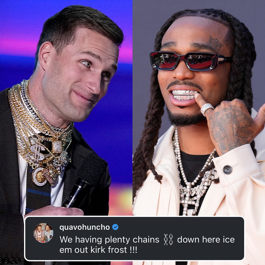 NFL's tweet photo. .@QuavoStuntin's hype for Kirk Frost in Atlanta. 😂❄️ https://t.co/pA5TBaNFoP