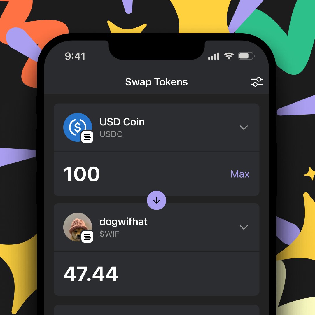 Custom slippage is now available across devices—including iOS 📱 Just click  the icon in the top right of our in-wallet swapper to set your slippage  tolerance.