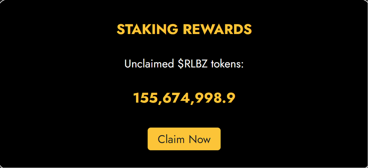 LETS DO SOMETHING CRAZY!!! 🤪 Anyone that holds an OG/3D RugDollz will be entitled to FREE $RLBZ tokens DAILY (ETH)!!! WE LOVE FREE SHIT! 💙 The market cap of $RLBZ is 80k at the moment! Wait until it explodes to $1 million Mark! 🚀 0xaef06250d07cb6389d730d0eec7d90a1549be812