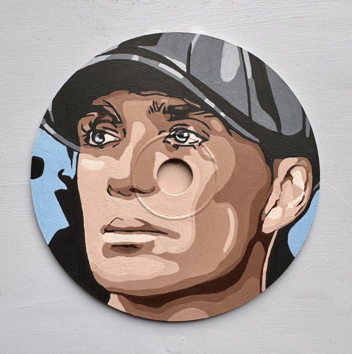 #evening all. How are we? My latest CD #painting #CillianMurphy #PeakyBlinders #portrait #artist